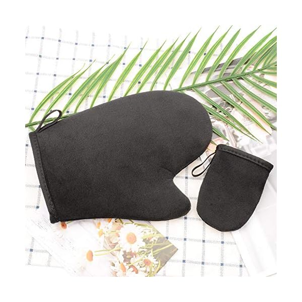 KELILO self-tanning tan gloves-Tanning Mitt applicator with thumb and face gloves, washable and reusable sun-free…