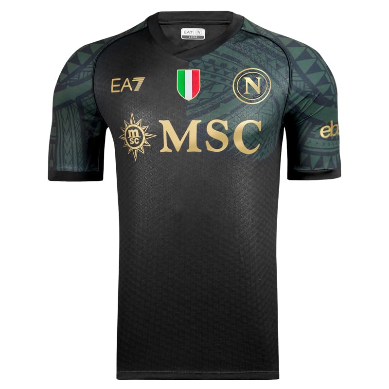 SSC NAPOLI Season 23/24 Unisex Adult Jersey T-Shirt Black