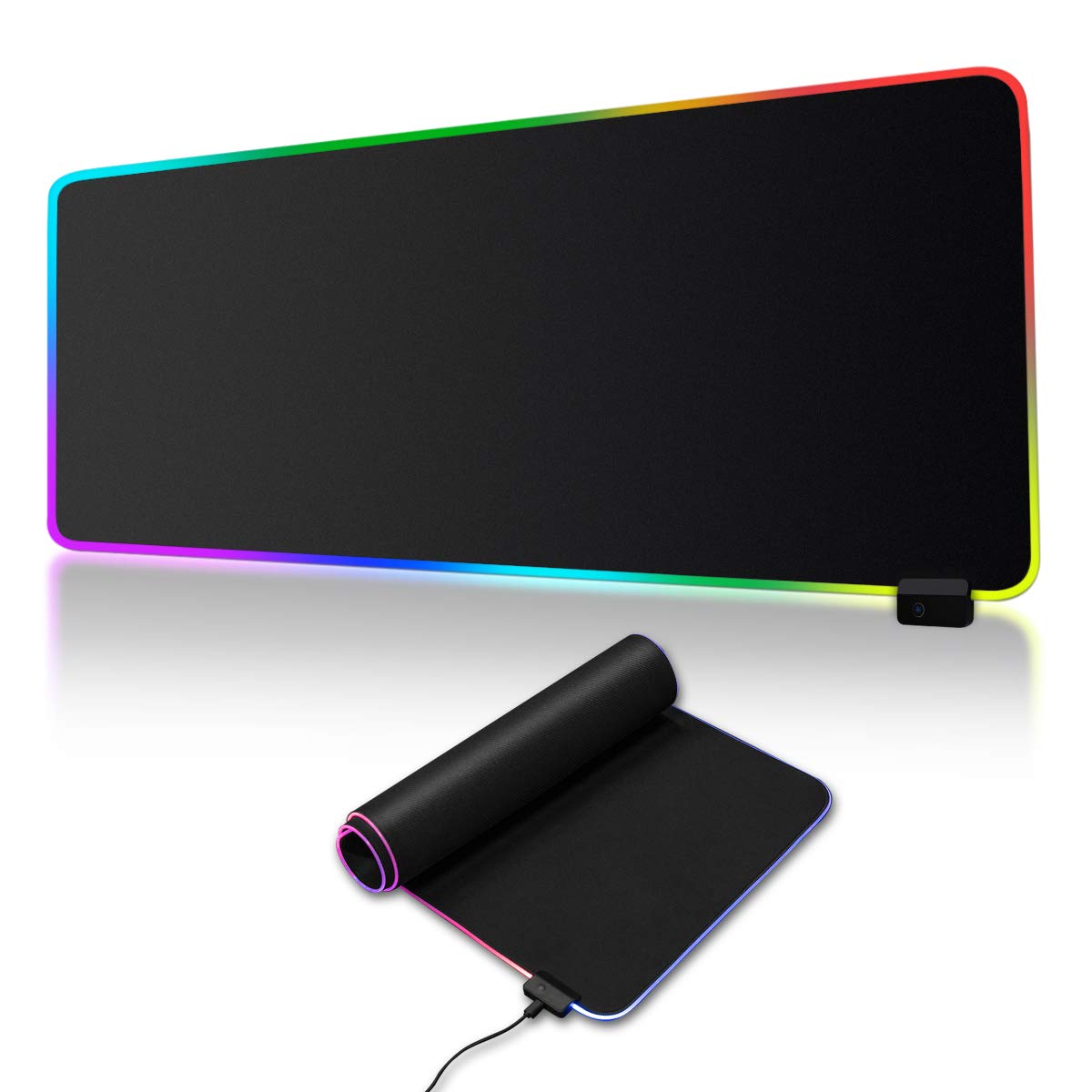 Gaming Mauspad RGB Mauspad mit 7 LED Farben 14 BeleuchtungsModi