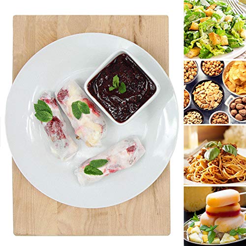 UIBFCWN Square Porcelain Ramekins, mini Square Appetizer Bowls, Dessert Bowls/condiment bowls/Ceramic Dip Bowls/Custard Dish/ Pudding cups/ souffle dishes 4.4 oz, White, Set of 6 - Thumbnail 2