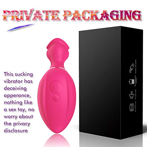 Powerful Sucking Vibrator for Clitoral and Nipple Stimulation, Oral Sex Toy with 8 Sucking Intensities, Fondlove Mini Clit Sucker Rechargeable Waterproof Portable Adult Sex Toy for Couple