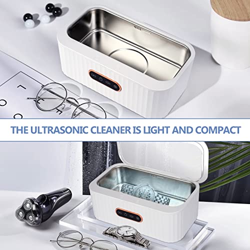 Ultrasonic Cleaner, Ultrasonic Eyeglass Cleaner, 45 KHz Professional Ultrasonic Cleaning Machine with 4 Cleaning Modes, 400 ml Household Ultrasonic Cleaner for Glasses Jewellery Watches Dentures
