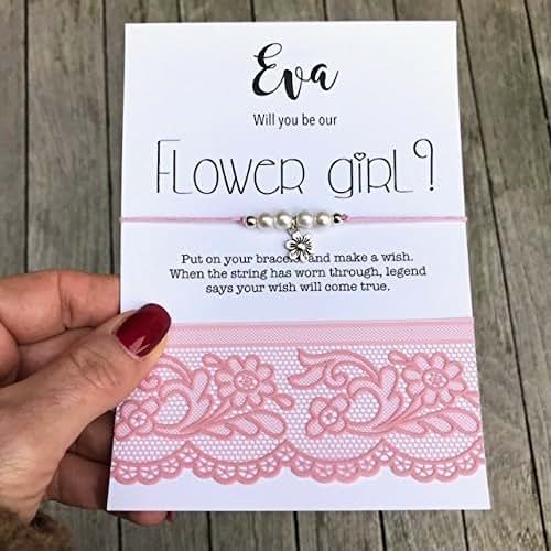 Custom flower girl proposal, Will you be my flower girl, Flower girl bracelet