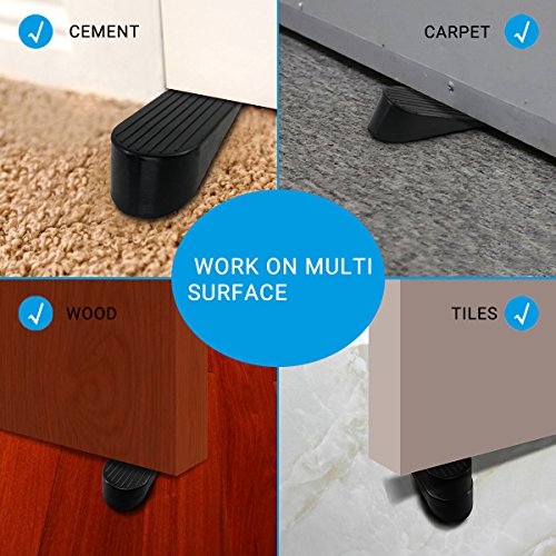 image for Mapleaf BIG Door Stopper 2 Pack, Heavy Duty Rubber Door Stop Wedge, Ga