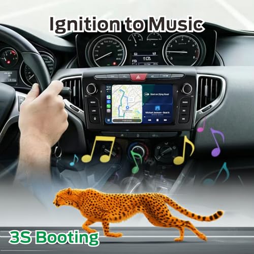 Linux Car Radio for Lancia Ypsilon 2011-2020 with CarPlay Wireless and Android Auto, 2 Seconds Start, Physical Control via Knob, OEM Level Audio, Plug & Play Installation