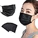 50 Packs Black Disposable PM2.5 Face Mask Medical Dental Earloop Anti-Dust Flu Surgical Masks Four Layer Activated Carbon Filter Face Masks