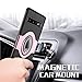 eSamcore Compatible with Galaxy s10 Ring Holder Kickstand Cases + Dashboard Magnetic Phone Car Mount [Rosegold]
