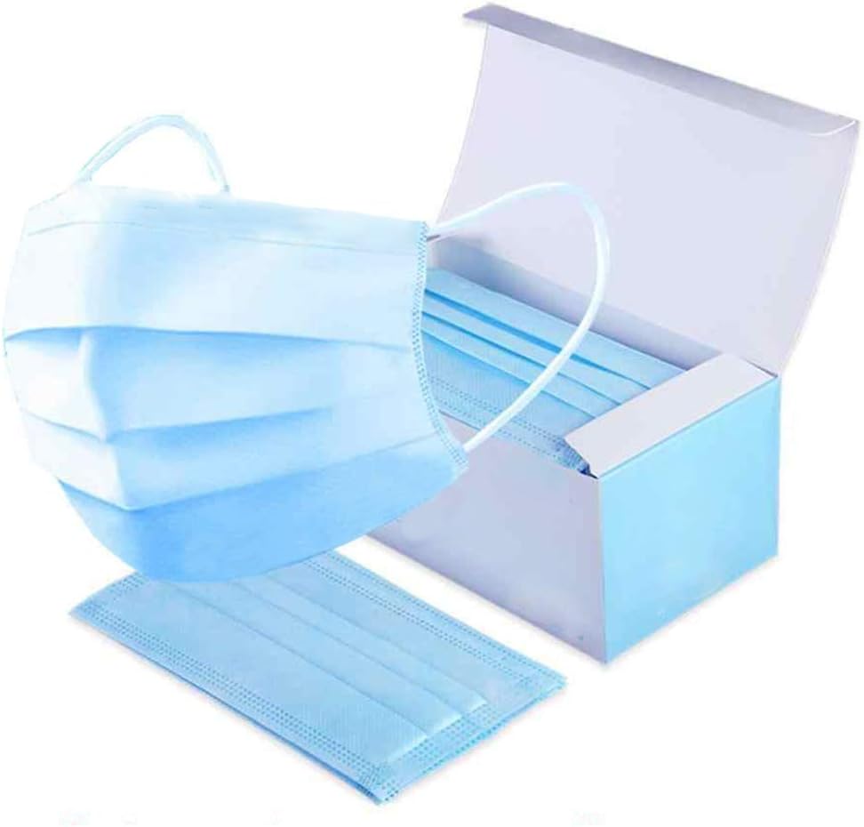 Zelenor 100 pcs Disposable Face Masks Elastic Ear loop Type Mask and Respirator,Pollution,Anti virus