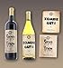 Halloween Bottle Labels, Wine Label Stickers (6 Designs, 36 Pack)