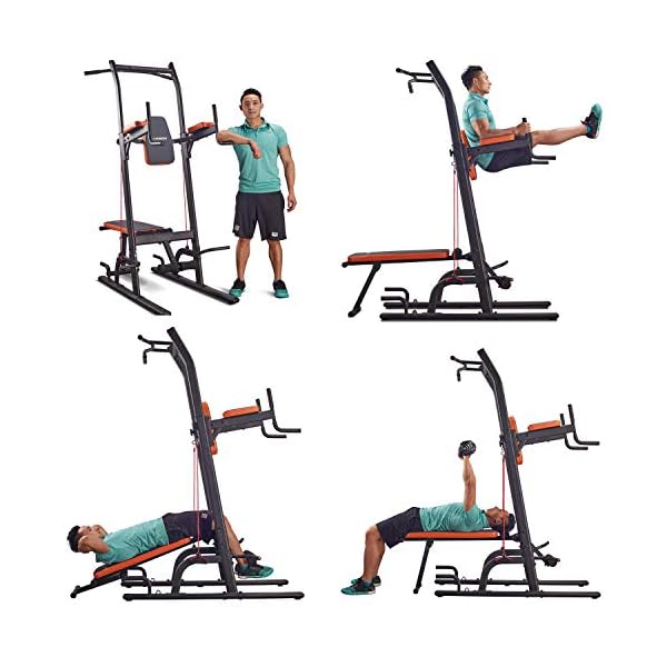 HARISON Multifunction Power Tower with Bench Pull Up Bar Dip Station for Home Gym Workout Strength Training Fitness Equipment - Image 6