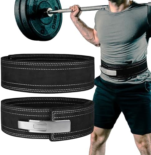 Hawk Sports Lever Belt for Men Women, 10mm Thick, Wide Suede