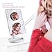 Pretty See Lighted Makeup Mirrors Touch Screen 21 LEDs Square Desktop Cosmetic Mirror with Removable 10x Magnifying Mirrors (Batteries not Included) …