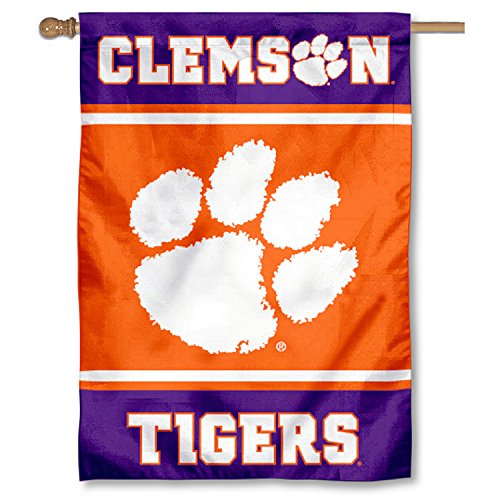 Clemson Tigers Two Sided and Double Sided House Flag