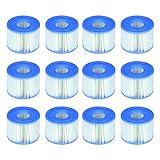 Intex PureSpa Type S1 Easy Set Pool Filter Cartridges (12 Filters) | 29001E ()