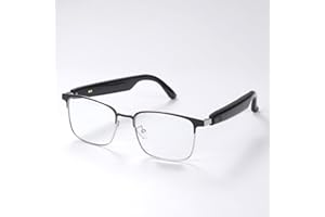 Piluyaa Smart Glasses Bluetooth Audio Sunglasses for Men Women with Dual Stereo Speakers, Open Ear Music &HD Calling, Touch &Voice Assistant, UV Protection——Silver