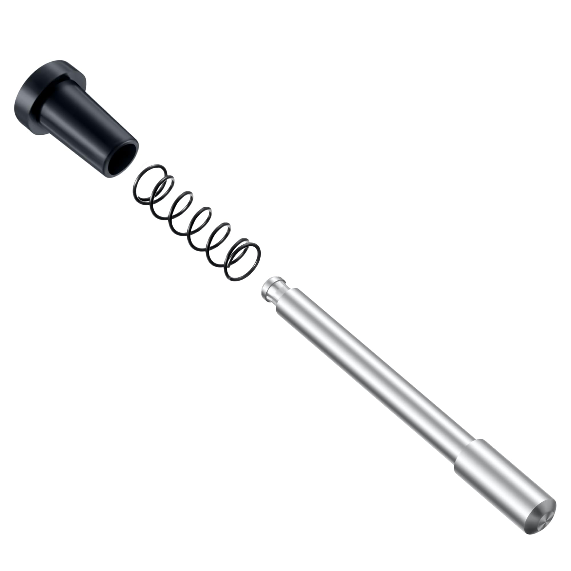 Photo 1 of Ceoighe 25 Pack Window Screen Plunger Latches with Caps, 5/32" X 1-1/2", Aluminum Window Screen Plunger Pins, Secure Window Screens in Place (Black)
