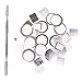 160pcs Palette Metal Stickers Kit for Empty Magnetic Makeup Palettes + Depotting Spatula - DIY Custom Organizational Stickers For Non Magnetized Eyeshadow Pans (80pcs Round + 80pcs Square)