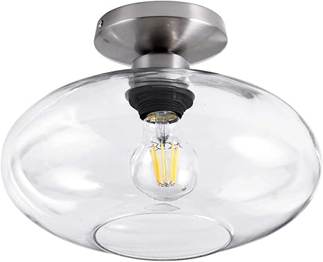 Tehenoo Modern Semi Flush Mount Ceiling Light Santi Nikel Ceiling