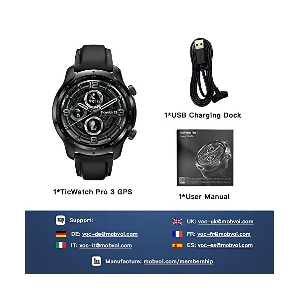 TicWatch-Pro-3-GPS-Smartwatch-for-Men-and-Women-Wear-OS-by-Google-Dual-Layer-Display-20-Long-Battery-Life Ticwatch Pro 3 GPS Smartwatch for Men and Women, Wear OS by Google, Dual-Layer Display 2.0, Long Battery Life