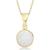 14K Gold Gemstone Pendant Necklace for Women - Solid Gold Necklaces - Dainty Gold Necklace - Gold Pendant Necklace - Everyday Necklaces for Women - Gold Dainty Necklace for Women - Gemstone Jewelry
