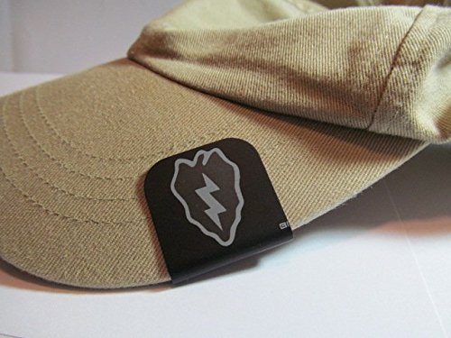 25th Infantry Division Patch Laser Etched Hat Clip Black