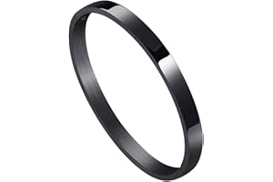 Jude Jewelers Stainless Steel Classical Simple Plain Blank Open Clasp Bangle Bracelet