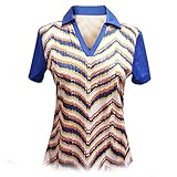 Monterey Club Ladies Dry Swing Zebron Contrast Shirt #2678
