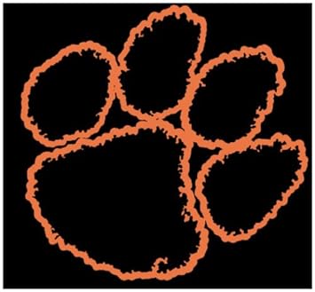 Clemson Tigers Paw Outline Decal Sticker