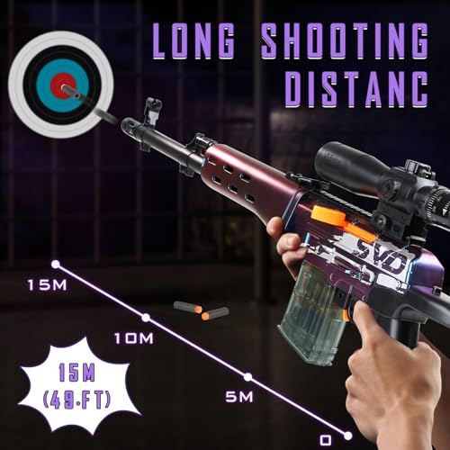 SK MISS Toy Gun for Kids, Color Changing Toy Gun, Foam Blaster Gun, Toy Guns with Soft Foam Bullet Blaster, 14+ Gifts for Kids