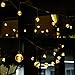 LE Battery Operated Globe String Light with 10 G45 LED Bulb, Portable Café Bistro Light with Remote, 10ft, 8 Mode, Warm White, Indoor Outdoor Bulb String Light for Patio, Pergola, Backyard and More