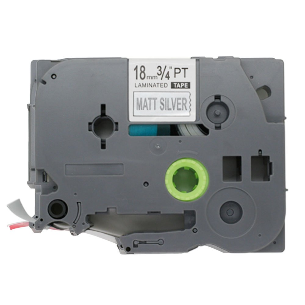 BROVACS 1 Pack Black on Matt Silver Label Tape Compatible for Brother P-Touch TZ M941 TZe M941 18mm 3/4" OPA1194M