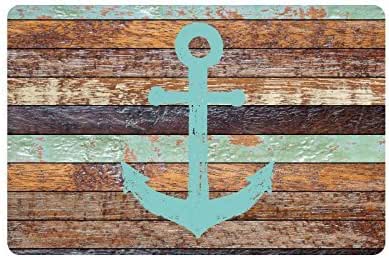 Ancla náutica Granero viejo rústico Madera antideslizante Alfombra
