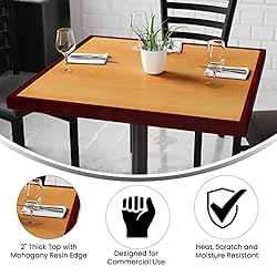Flash Furniture 36'' Square 2-Tone High-Gloss