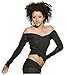 Sexy Sweater Off Shoulder Loose Mesh Knit Ballet Neck Top by KD dance New York
