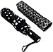 WOOSHINE Windproof Compact Travel Durable umbrella Polka Dot Design,11.2-Inch,8 Ribs,210T Fabric Automatic Open and Close Umbrella