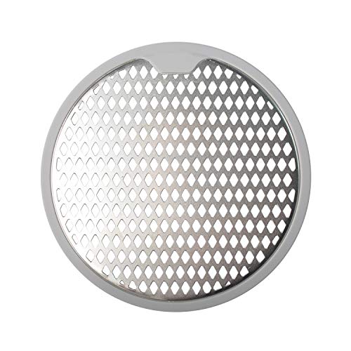 Shower Drain Hair Catcher Trap Mesh Good Grips Easy Clean Drain Protector – Stainless Steel & Silicone by Kindga(1 pack)