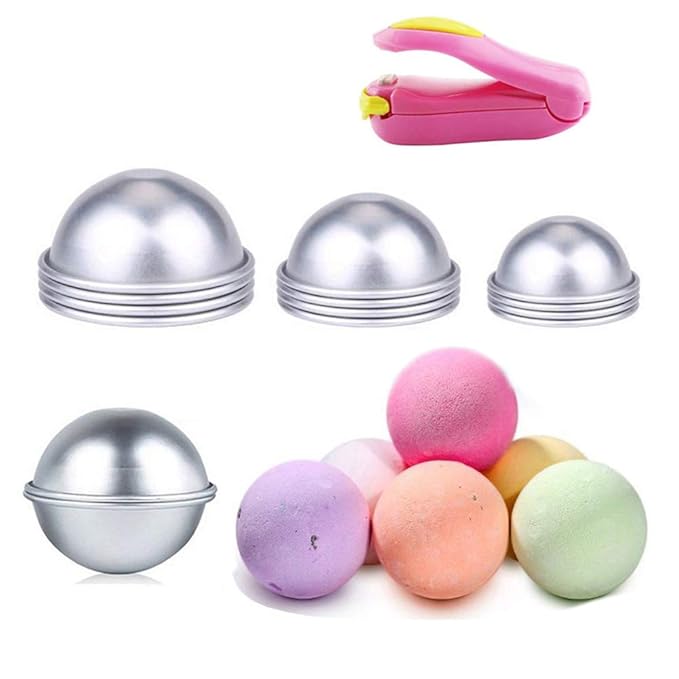 12PCS Metal Bath Bomb Mold 3 Sizes DIY Aluminum Alloy Balls Soap Mold