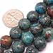 GEM-Inside 10mm Round Dyed Blue Crazy Lace Agate Smooth Gemstone Loose Beads Energy Stone Power Beads for Jewelry Making 15