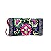 DZT1968® Women's Embroidered Cloth Long Card Holder Handbag Phone Wallet With Strap (Black)