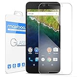 Nexus 6P Screen Protector, Maxboost [Tempered Glass] Premium Durable Glass Screen Protector For Google Nexus 6P - 0.3mm Screen Protection Case Fit 99% Touch Accurate