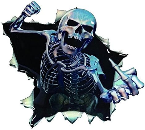 Yisige SUV Car Sticker 3D Skull Auto Hoods Trunk Thriller Rear Window Waterproof Reflective Decal