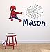 Pinkie Penguin Custom Name Spiderman Wall Decal Baby Boy Kids Decor Personalized Nursery Gift Vinyl Art (32