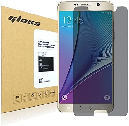 Samsung Galaxy Note 5 Screen Protector, Skypat Tempered Glass Privacy Screen Anti-Peeping Protector 9H Hardness