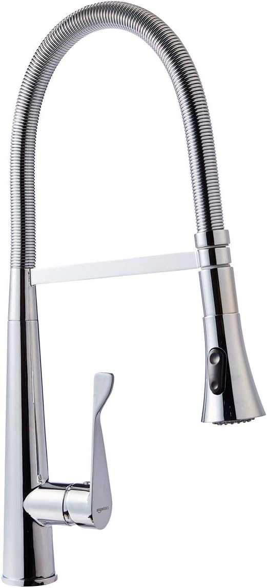 Amazonbasics Pro Style Flexible Sprayer Kitchen Faucet Polished