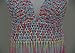 Fringe Bikini Halter Crop Top Handmade Crochet Swimsuit Summer Beachwear (Multicolored) One Size