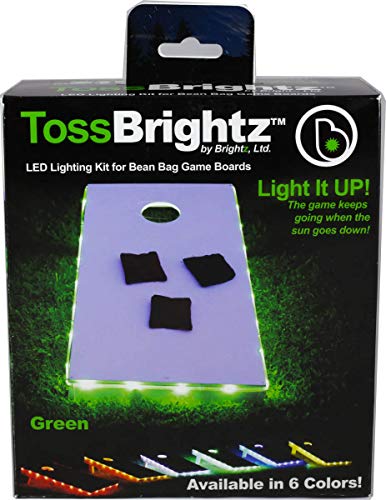 Toss Brightz Cornhole LED Lighting Kit (Lights Only), Green