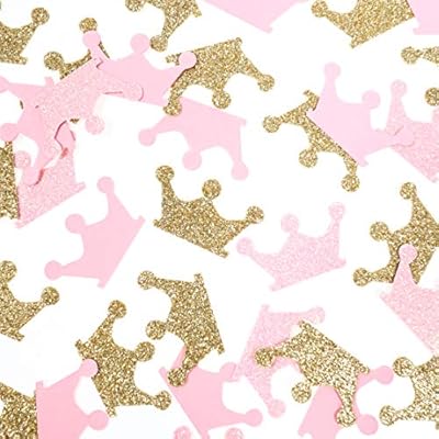 Amazon Com Fonder Mols Pink Gold Glitter Crown Confetti For Amazon Com Fonder Mols Pink Gold Glitter Crown Confetti For