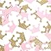 Fonder Mols Gold and Pink Crown Confetti for Princess Birthday Party, Girl Baby Shower Table Scatter Decor(200 Pcs/Pack)