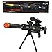 Fun Central AU030, 1 Pc, LED 34 Inch Sniper Rifle with Laser Ray and Shooting Sounds, Light Up Toy Gun, LED Sniper Rifle for Kids, Glow in The Dark Sniper Rifle, Flashing Toy Gun with Sounds