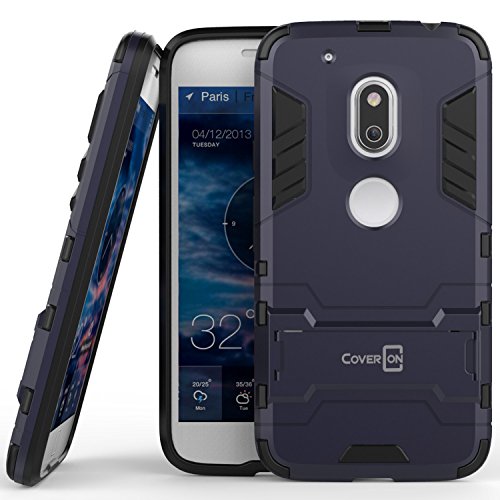Moto G4 Play Case, Moto G Play (4th Gen.) case CoverON [Shadow Armor Series] Hard Slim Hybrid Kickstand Phone Cover Case for Motorola Moto G4 Play / Moto G Play (4th Gen.)- Navy Grey